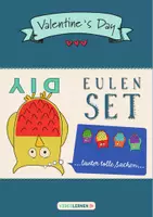 Vorschau - Arbeitsblätter - 🦉 EULEN-SET Valentine's Day ❤️ DIY Kärtchen Karten Anhänger | Basteln und Malen | Valentinstag - Deckblatt