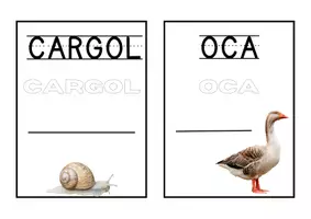 Vista previa - Tarjetas / Manipulativos - INICIACIÓ A LA LECTOESCRIPTURA (TEMÀTICA HORT) - página 1