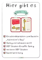 Vorschau - Mal- und Bastelvorlagen - Valentine's Day ❤️ PAKET KÄRTCHEN Giraffe 🦒 Unicorn 🦄 Eule 🦉 | Basteln Malen Verschenken | Valentinstag #euroflocken - Seite 3