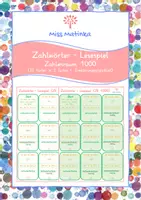 Vorschau - Spiele - Zahlwörter Lesespiel Zahlenraum 1000 tausend Mathematik - Deckblatt