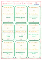 Vorschau - Spiele - Zahlwörter Lesespiel Zahlenraum 1000 tausend Mathematik - Seite 3