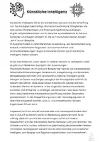 Vorschau - Arbeitsblätter - Leseverständnis: Künstliche Intelligenz. Sachtext mit Fragen (mit Lösung) - Seite 1