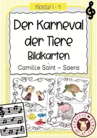 Vorschau - Bildkarten - Karneval der Tiere - Bildkarten - Deckblatt