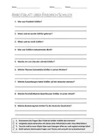 Vorschau - Arbeitsblätter - Lernposter + AB mit Fragen zum Thema "Friedrich Schiller " + Lösungsblatt + Mindmap + Infografiken - Seite 2