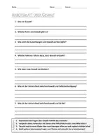 Vorschau - Arbeitsblätter - Lernposter + AB mit Fragen zum Thema "Gewalt" + Lösungsblatt + Mindmap + Infografik - Seite 3