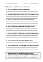 Vorschau - Arbeitsblätter - AB mit Fragen zum Thema "Märchen" + Lösungsblatt + Infografik - Seite 3