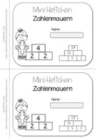 Vorschau - Arbeitsblätter - Zahlenmauern Klasse 1 | Mini-Heft ZR 10-20 - Seite 3
