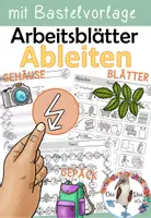 Vorschau - Arbeitsblätter - Fresch Ableiten Arbeitsblätter mit Bastelvorlage und Spiel - Klasse 2 / 3 - Deckblatt