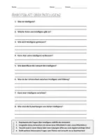 Vorschau - Arbeitsblätter - AB mit Fragen zum Thema "Intelligenz" + Lösungsblatt + Infografik - Deckblatt
