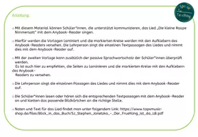 Vorschau - Fördermaterial/Inklusion - Liederarbeitung: Kleine Raupe Nimmersatt - Seite 1