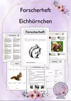 Vorschau - Arbeitsblätter - Forscherheft Eichhörnchen (Hörnchen) - Deckblatt