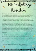 Vorschau - Bildkarten - 100 Schultage Rosetten im png-Format zum Gratulieren - Seite 1