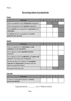 Vorschau - Arbeitsblätter - Bewertungsbogen Lesetagebuch Romeo und Julia - Deckblatt