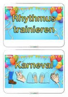 Vorschau - Arbeitsblätter - Musik 🎵 Bodypercussion ✋🏼 Rhythmus trainieren KARNEVAL 🤡 Rhythmus Klatschübungen • Rhythmusbausteine - Seite 2