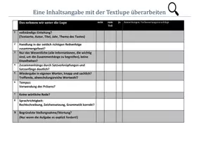 Vorschau - Arbeitsblätter - Inhaltsangabe: Textlupe - Seite 2