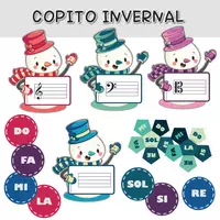 Vista previa - Juegos / Gamificación - Copito invernal - Fichas musicales educativas - Portada