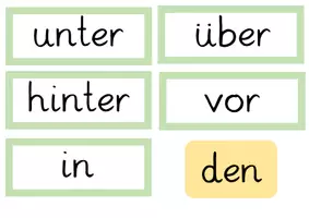 Vorschau - Bildkarten - Präpositionen Bild- und Wortkarten - Seite 3