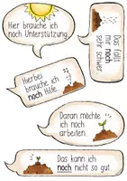 Vorschau - Mal- und Bastelvorlagen - Gesprächskarten Sprechblasen zum LEG / Perspektivgespräch / Lernen - Seite 1