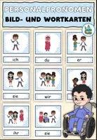 Vorschau - Präsentationen/Tafelbilder - Bild und Wortkarten Personalpronomen - Grammatik - DaZ / DaF - Deckblatt