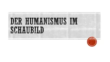 Vorschau - Präsentationen/Tafelbilder - Der Humanismus im Schaubild - Seite 1