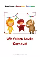 Vorschau - Text - Kinderlied {Wir feiern heute Karneval} - Deckblatt