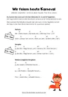 Vorschau - Text - Kinderlied {Wir feiern heute Karneval} - Seite 2