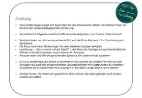 Vorschau - Arbeitsblätter - Klettmappe: Pizza nach Vorlage backen (3fach differenziert) - Seite 1