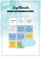 Vorschau - Arbeitsblätter - Beobachtungskärtchen Unfallbericht - Deckblatt