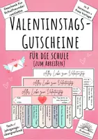 Vorschau - Arbeitsblätter - Geschenke/ Gutscheine für den Valentinstag (fachübergreifend) - Deckblatt
