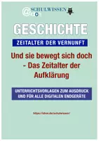 Vorschau - Anderer Materialtyp - GESCHICHTUNTERRICHT: Zeitalter der Vernunft - Die Aufklärung "sie bewegt sich doch" - Deckblatt