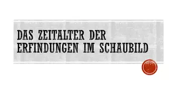 Vorschau - Präsentationen/Tafelbilder - Zeitalter der Erfindungen im Schaubild - Seite 1