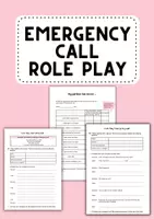 Vorschau - Arbeitsblätter - Role Play Emergency Call (Red/Blue Line 3) - Deckblatt