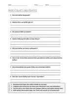 Vorschau - Arbeitsblätter - Lernposter + AB mit Fragen zum Thema "Kaffee" + Lösungsblatt + Mindmap + Infografik - Seite 1