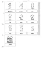 Vista previa - Hojas de trabajo - Inglés - familia - diccionario de imágenes - English - Picture dictionary - family - accordion book - página 2