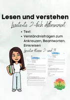 Vorschau - Arbeitsblätter - Leseverstehen - Lesetexte differenziert - Deckblatt