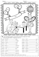 Vorschau - Arbeitsblätter - Rechenmalblätter Karneval, Fasching, Zahlenraum 1.000.000, Klasse 4 + 5, Rechne und Male, Addition, Subtraktion - Seite 2