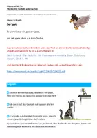 Vorschau - Klassenarbeiten - Klassenarbeit - Gedichte untersuchen - Der Spatz Heinz Erhardt - Tiergedicht - Seite 1