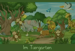 Vorschau - Präsentationen/Tafelbilder - Im Tiergarten Bildkarten - Seite 1