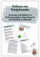 Vorschau - Stundenentwürfe - Religion/Ehtik - Reflexion "Ende des Schuljahres" (Kl. 5-10) - Deckblatt