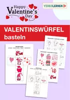 Vorschau - Arbeitsblätter - Materialpaket Valentin ❤️ Karten Würfel Anhänger u.v.m. zum Valentinstag - Seite 1
