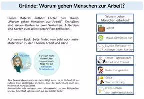 Vorschau - Präsentationen/Tafelbilder - Gründe um Arbeiten zu gehen - Deckblatt
