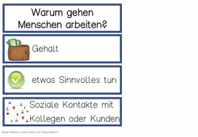 Vorschau - Präsentationen/Tafelbilder - Gründe um Arbeiten zu gehen - Seite 1