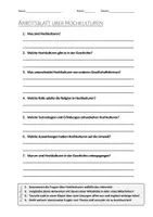 Vorschau - Arbeitsblätter - AB mit Fragen zum Thema "Hochkulturen" + Lösungsblatt + Infografik - Deckblatt