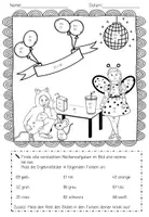 Vorschau - Arbeitsblätter - Rechenmalblätter Karneval, Fasching, Zahlenraum 100, Klasse 2, Rechne und Male, Addition, Subtraktion - Seite 2