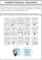 Vorschau - Präsentationen/Tafelbilder - Tafelkarten Arbeit - Begriffe - Deckblatt