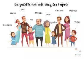 Aperçu - Feuilles d'exercices - La galette des rois chez les Fapoir - Page de couverture