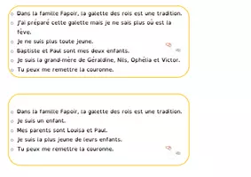 Aperçu - Feuilles d'exercices - La galette des rois chez les Fapoir - Page 3