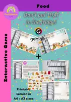 Aperçu - Apprentissages en autonomie - Ne mettez pas ÇA au frigo - Alimentation - Genially + Jeu à imprimer en ANGLAIS - Don't put THAT in the fridge - Food - Genially + Printable Game - Page de couverture