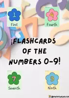 Vista previa - Tarjetas / Manipulativos - Ordinal Numbers 0 - 9 Flashcards! - Portada