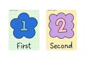 Vista previa - Tarjetas / Manipulativos - Ordinal Numbers 0 - 9 Flashcards! - página 2